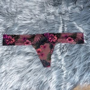 PINK Tropical Lace Thong Panties